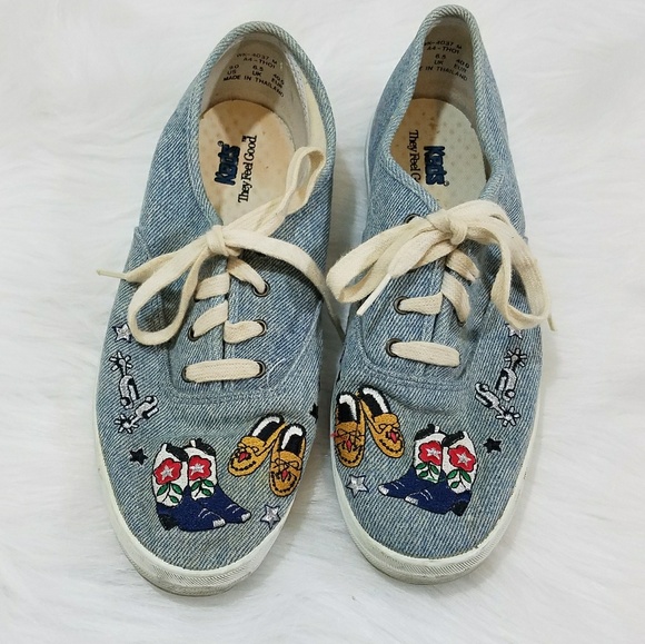 Keds Shoes - Keds Denim Embroidered Western theme sneakers